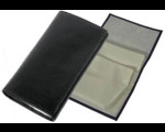 Black Leather Roll up Tobacco Pouch